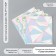 Scrapbooking paper bilateral gold "triangles" density 180 grams set 5 pcs 30.5x32 cm