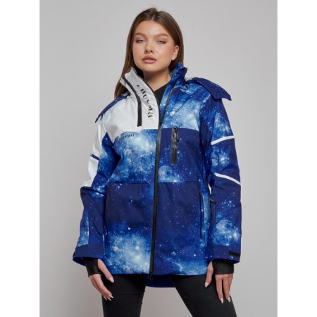 Ski jacket female, size 42, blue color-1