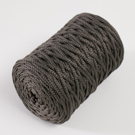 Knitting cord 100% polyester 3mm 100m/200 ± 20g (12-dark gray)-1