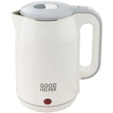 Чайник электрический GOODHELPER KPS-184C, пластик, колба металл, 1.8 л, 1500 Вт, белый