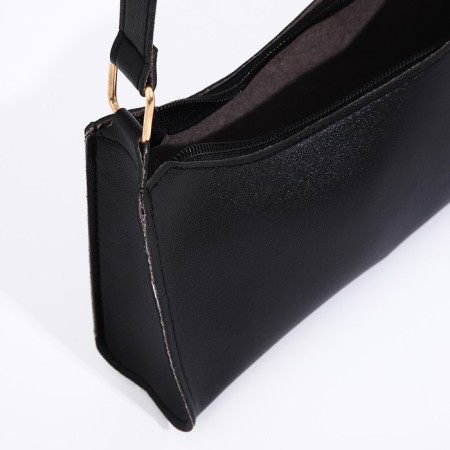 Bag Women's Baget with a zipper, black color-5