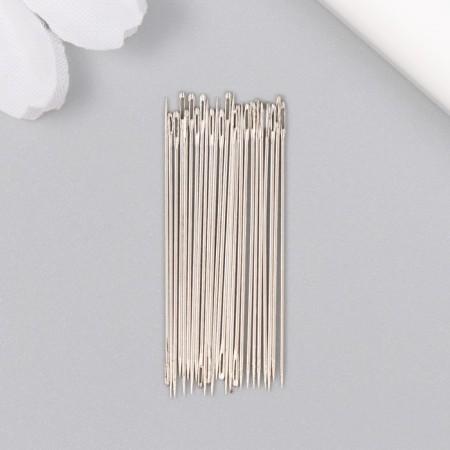 Needles for beads metal in a plastic box set 25 pcs Ø 0.8 mm-1