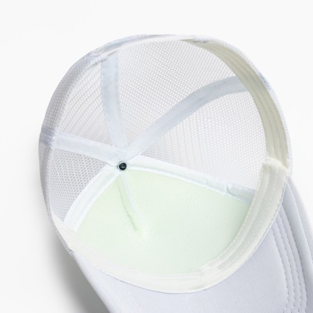 Baseball cap with minaku grid, white color, size 56-58-4