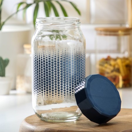 Glass Bank for bulk products "Circles", 950 ml, color mix-1