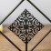 Summary Metal for 1 candle "Two rhombus with a pattern" Black 14.5x11.5x8 cm