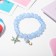 Bracelet Children's "chosen" sea star, blue color in gold