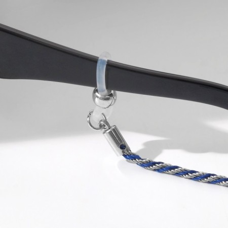 Chain for glasses "Aesthetics" No. 32, color blue-silver, 70 cm-3
