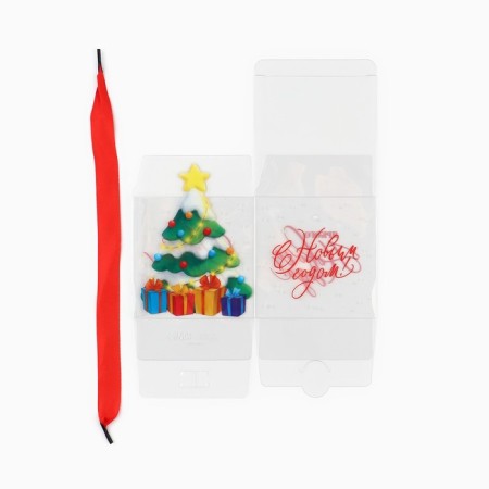 Gift New Year's Folding PVC, "Christmas tree with gifts", 10 x 10 x 10 cm, New Year-4