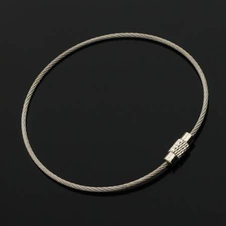 TORSO keychain, steel cable, 20 cm, chrome-1