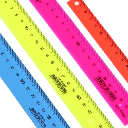 Set 4 line Calligrata "Neon", 15, 20, 25 and 30 cm, opaque, euro suspension, mix-3