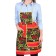 Khokhloma apron, souvenir, with a pocket and a towel