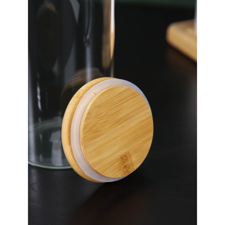 Glass jug with a bamboo cover "Eco", 1 l-3