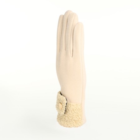 Gloves are female, dimensionless, without insulation, beige color-2