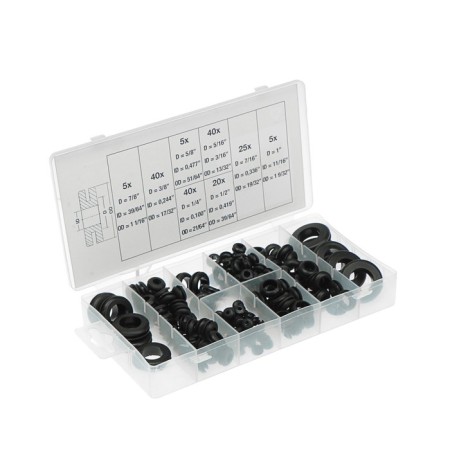 Set of rubber bushings, 8 species, 180 pcs