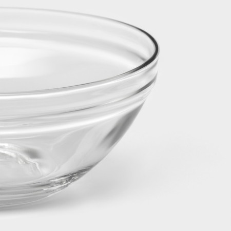 A set of glass salad bowls “Classic” with lids, 5 objects: 900/500/350/200/130 ml, blue color-8