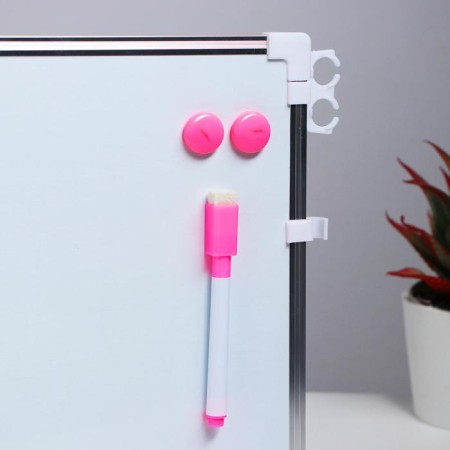 Magnetic board two -way, 36 × 25 cm, marker and magnets in a set, without fasteners, mix-2