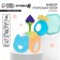 A set of silicone teeters "Blue Boxing", with a rattle, 4 pcs., In the case, crumb I