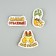 Set of stickers "February 23", 5 x 5 cm