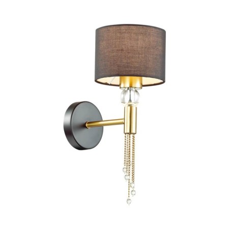Bra Santiago, E27, 1x60W, Antique brass color, black