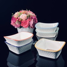 Set of Lenardi salad bowls, square, size 12x12 cm, 6 pcs