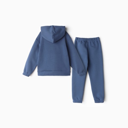Kit for children (sweatshirt, trousers), launched, dark blue color, height 140 cm-6