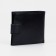Male purse on the Textura button, for bills, for cards, for coins, black color