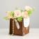 Wooden Kashpo 15.5x10x12 cm "Suma", wet-white