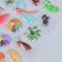 Plastic sticker volumetric "animals, insects and crop" MIX 14.5x25 cm