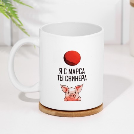 Sublimation mug "I am from Mars. You are a pig"-1