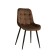 “Quarter U” chair, velor tenerife chocolate / black metal