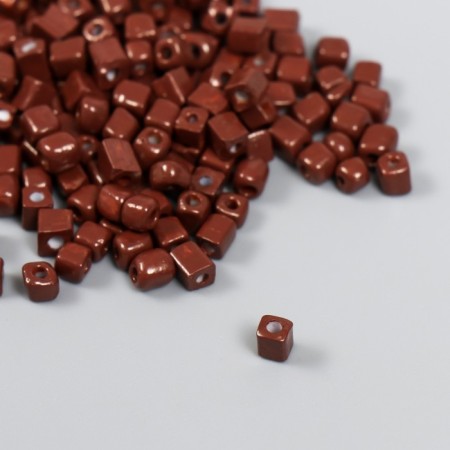 Cube glass 4x4 mm "brightness. Chocolate" set 20 grams