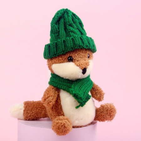 New Year's soft toy "Fox in a hat and scarf", for the New Year-2