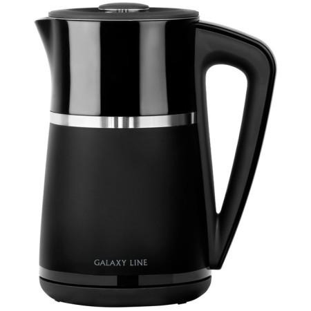 Electric kettle Galaxy Line GL 0338, stainless steel/plastic, 1.7 l, 2200 watts, black