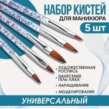 A set of brushes for building and design of the nails 