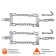 AIRLINE anti -excess chains, for a gazelle, wheels 185/75 R16, reinforced, in a set 2 pcs