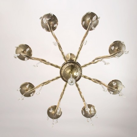 Suspended chandelier Citilux "Carmen" CL404183, 80x80x60 cm, 8x60W, E14, brown color-3