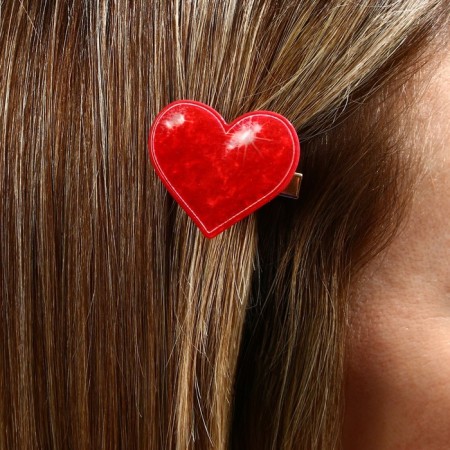 Hair hairpin -spinning "heart", 3.5 x 3 cm-7
