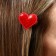 Hair hairpin -spinning "heart", 3.5 x 3 cm