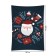 Decorative panel with photo printing "Happy Santa Claus", vertical, size 150x200 cm