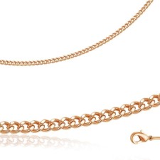 The shell weaving chain MPGR5R, pink gilding, 50 cm
