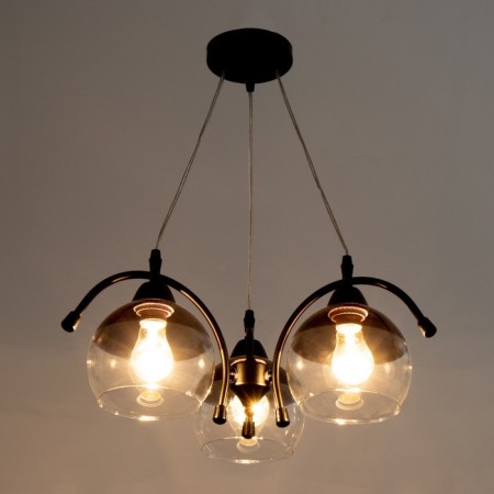 Asson lamp 3he27 40w Black 51x51x60 cm Bayerlux-1