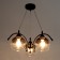 Asson lamp 3he27 40w Black 51x51x60 cm Bayerlux