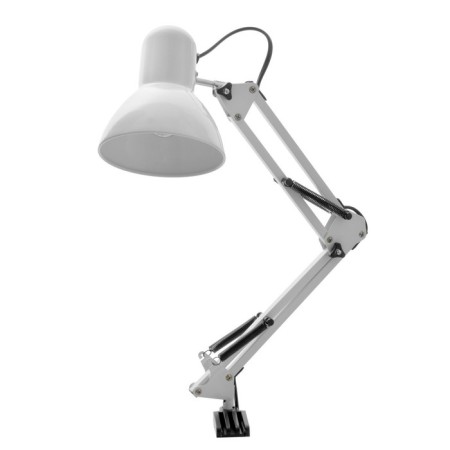 Desktop lamp E27, h = 55 cm, hinged, on the clamp (220V) white Risalux-13