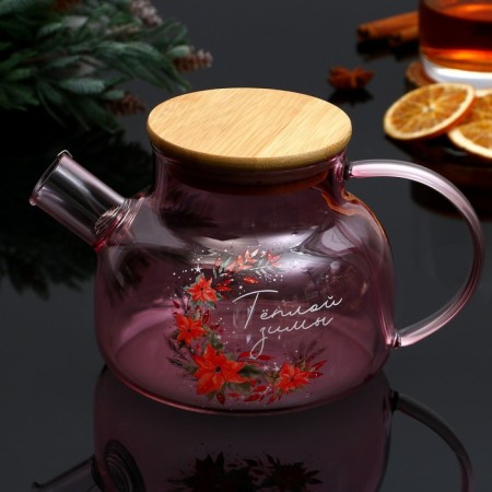 The kettle of "warm winter. Pink fairy tale. ”, 800 ml