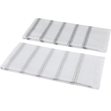 Set of kitchen towels, size 40x60 cm, white color 2 pcs-1