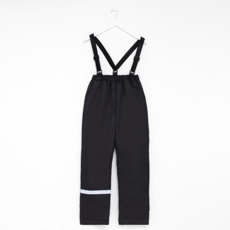 Baby trousers insulated, black color, height 110 cm-5