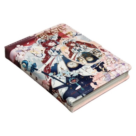 Gift notebook, A6, 100 sheets, a colored block, with a curly knife on a magnet, "anime", mix-5