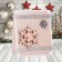 Mini-postcard "snowflake" stripes, handmade