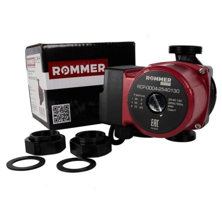 Circulation pump Rommer Profi 25/40-130, 22 W, pressure 4 m, 2.6 l/min, cable 1.3 m-4