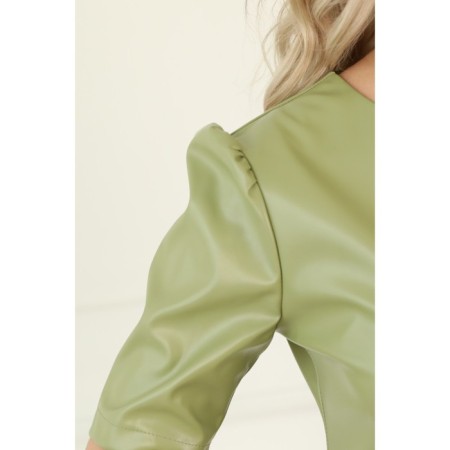 Female dress, size 50, green color-4